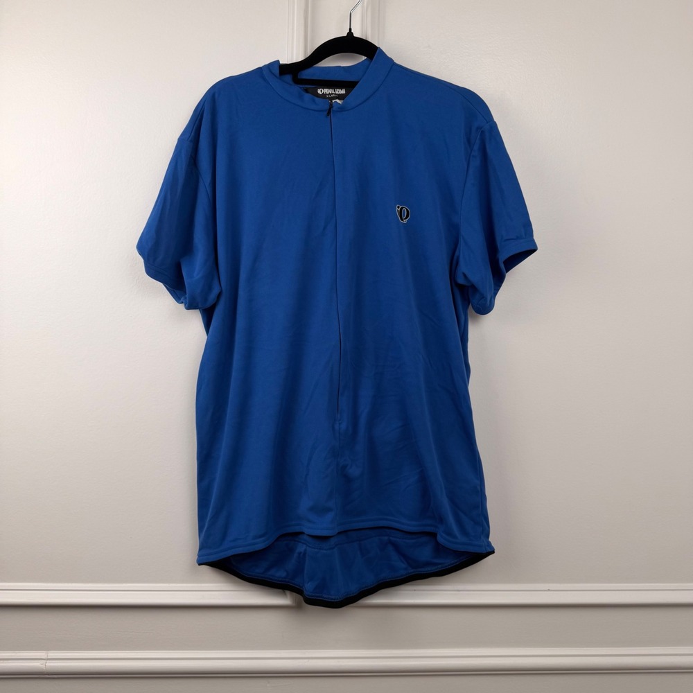 Pearl Izumi Womens Cycling Jersey Blue Short Sleeve Full Zip XL 0636